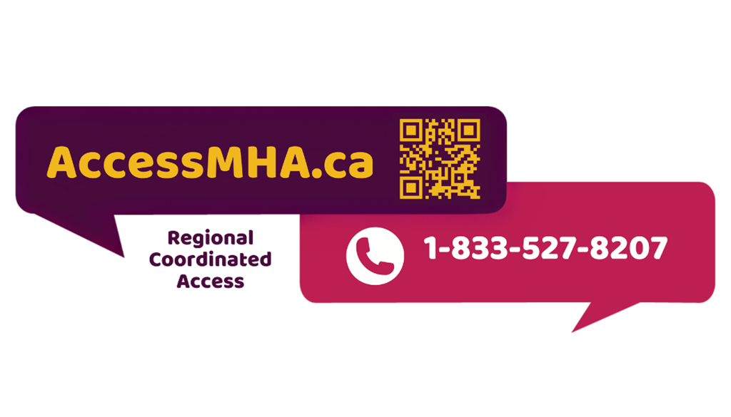 AccessMHA logo with contact number 